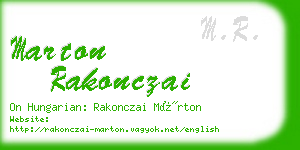 marton rakonczai business card